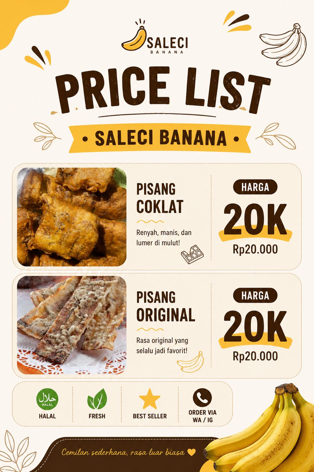 Daftar Harga Seleci Banana